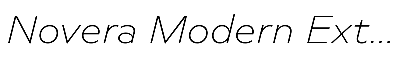 Novera Modern Extra Light Italic